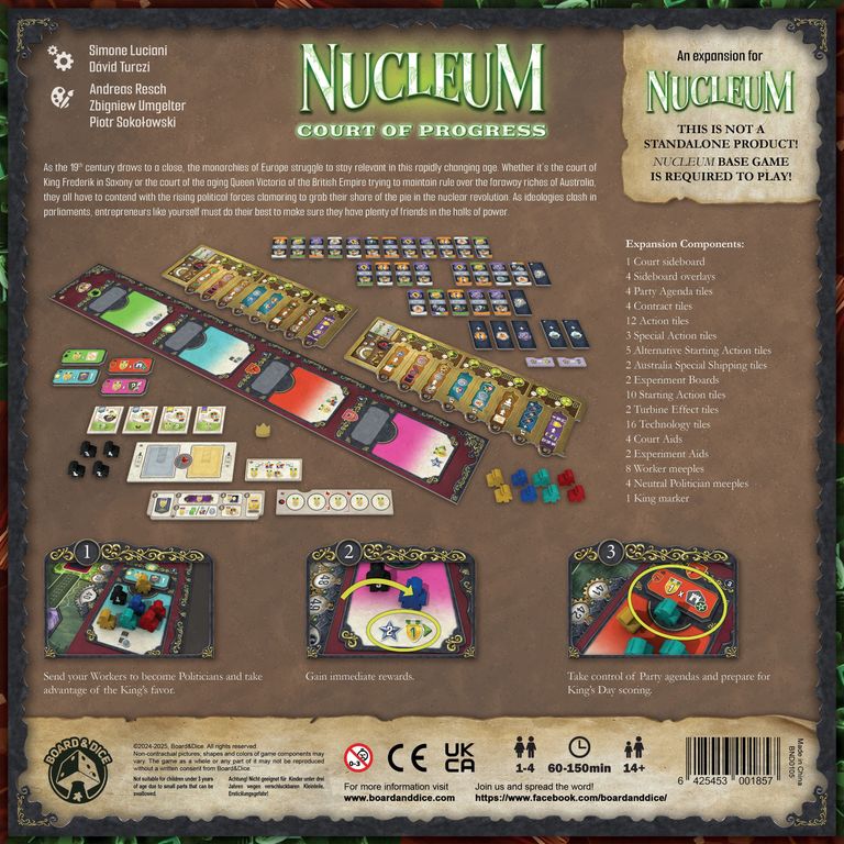 Nucleum: Court of Progress parte posterior de la caja