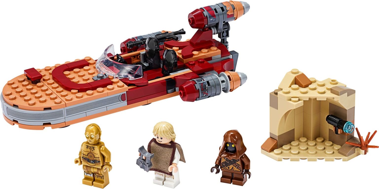 LEGO® Star Wars Luke Skywalker's Landspeeder™ components
