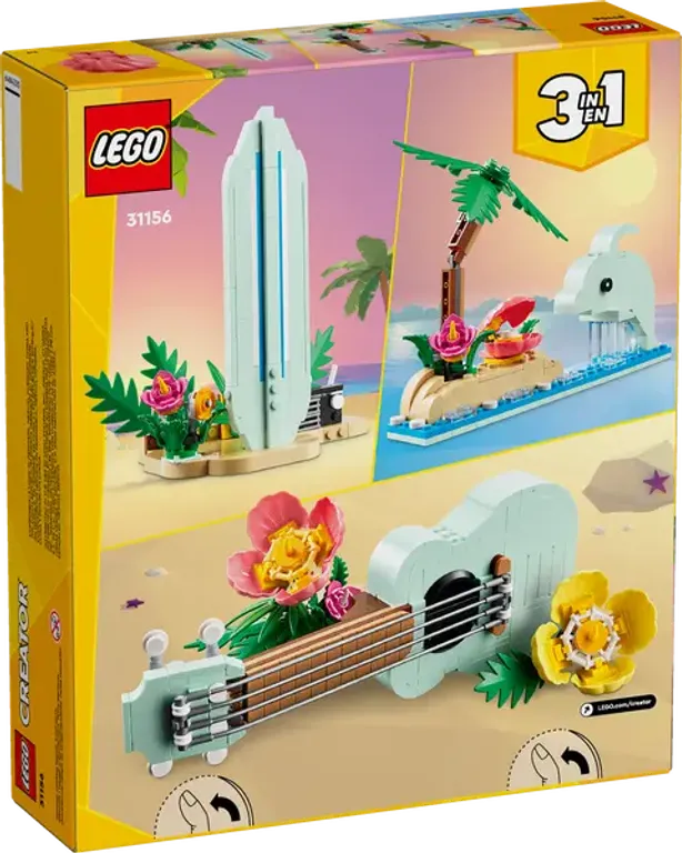 LEGO® Creator Ukelele Tropical parte posterior de la caja