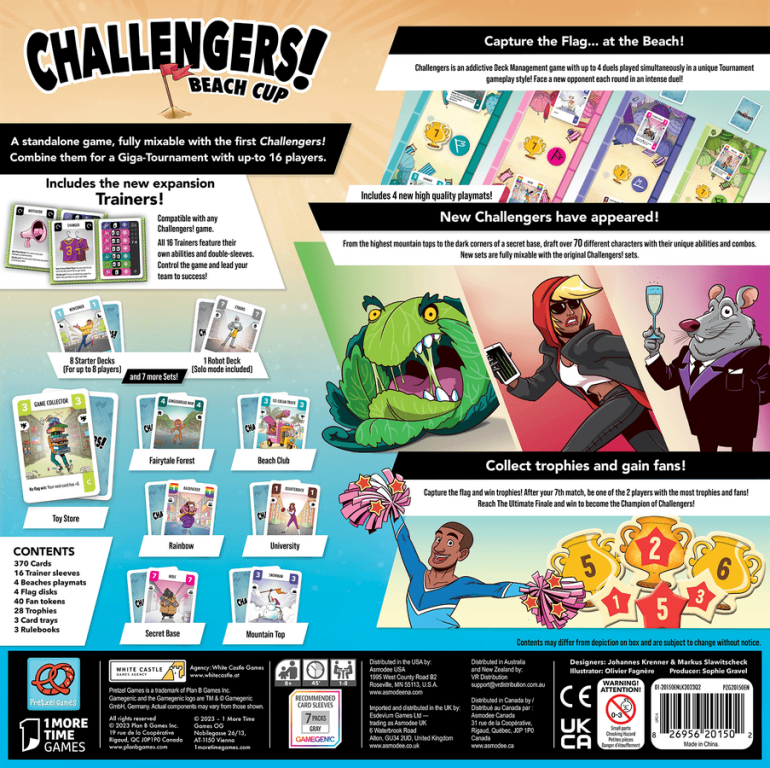 Challengers! Beach Cup parte posterior de la caja