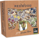 Redwood: 177 Wooden Tokens doos