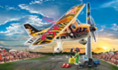 Playmobil® Stunt Show Air Stunt Show Tiger Propeller Plane gameplay