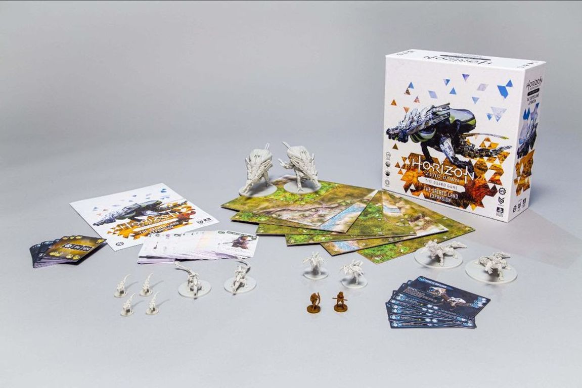 Horizon Zero Dawn: The Board Game – Sacred Land componenten