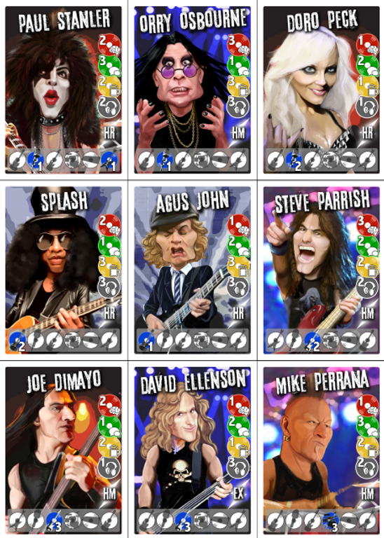 Metal Mania cards