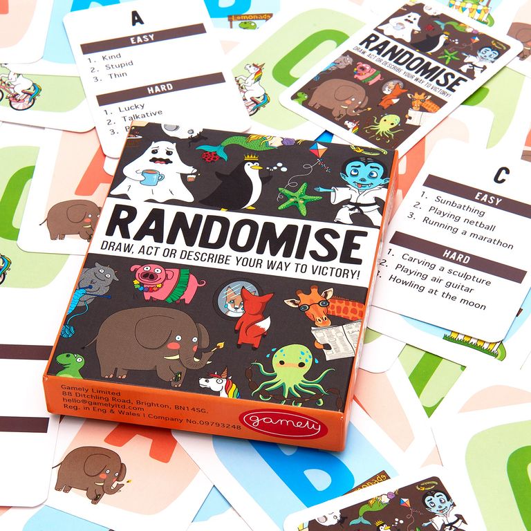 RANDOMISE: Draw, act or describe your way to victory components