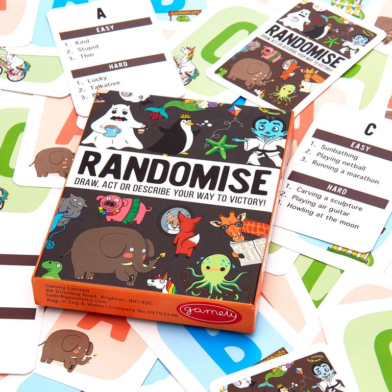 RANDOMISE: Draw, act or describe your way to victory composants