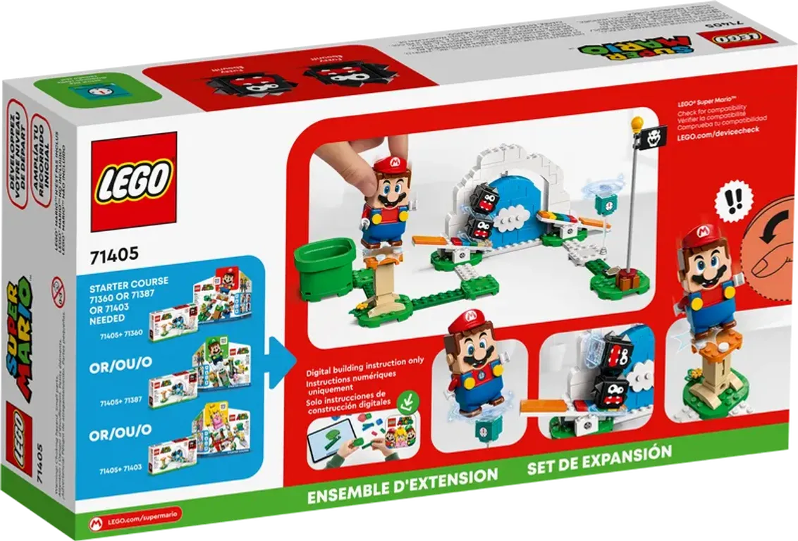 LEGO® Super Mario™ Fuzzy Flippers Expansion Set back of the box
