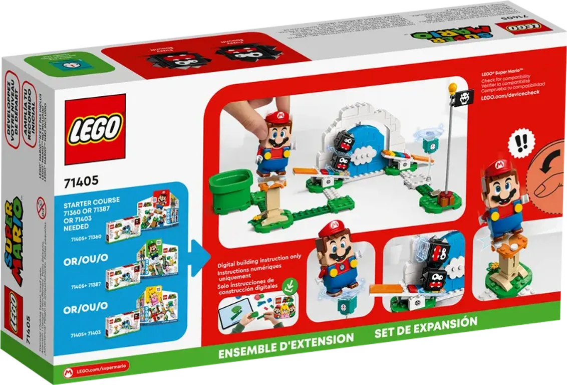 LEGO® Super Mario™ Fuzzy-Flipper – Erweiterungsset rückseite der box