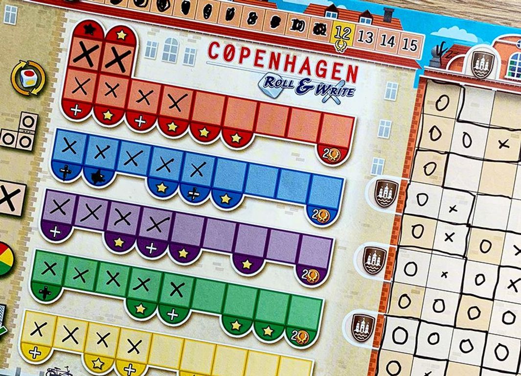 Copenhagen: Roll & Write spielablauf