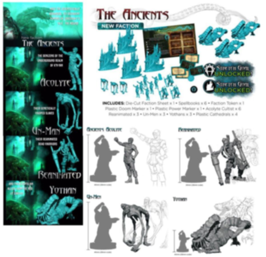 Cthulhu Wars: Ancients components