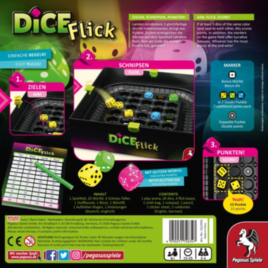 Dice Flick back of the box