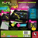 Dice Flick parte posterior de la caja