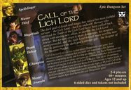 Epic Dungeoneer: Call of the Lich Lord dos de la boîte