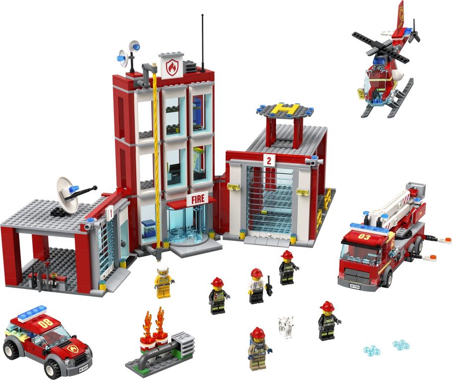 LEGO® City Fire Station Headquarters components