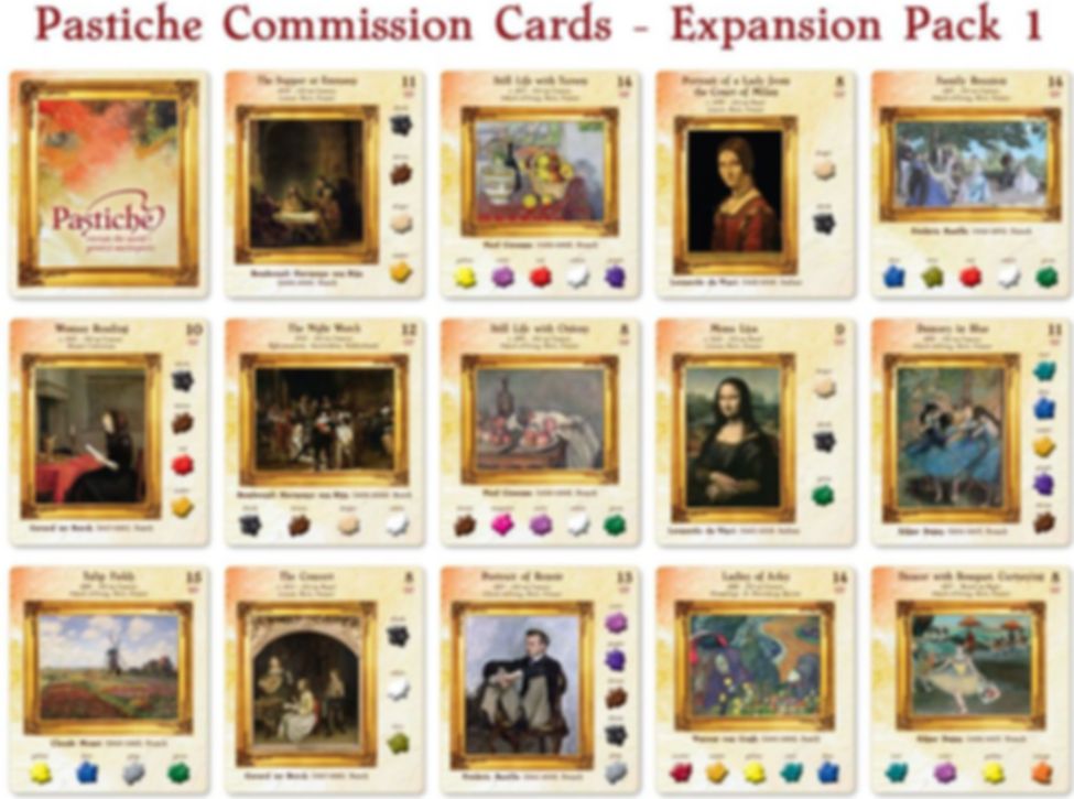 Pastiche: Expansion Pack #1 kaarten
