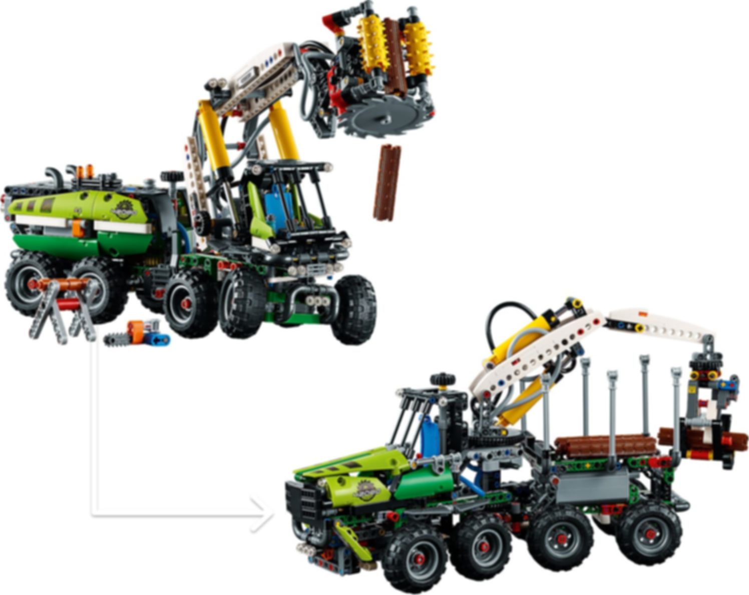 LEGO® Technic Le camion forestier composants