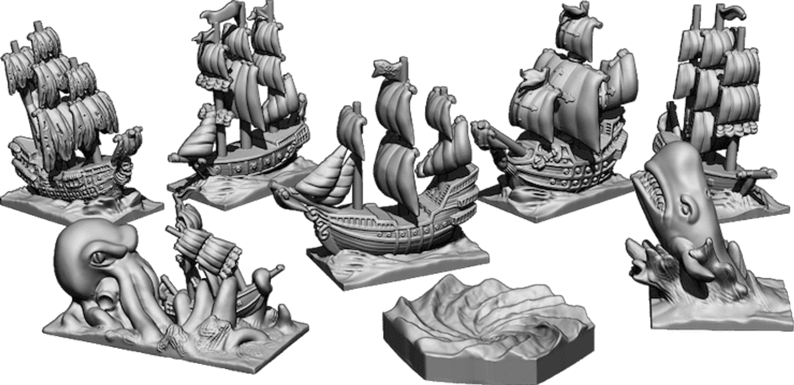 Skull Tales: Full Sail! miniaturen
