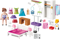 Playmobil® Dollhouse Bedroom with Sewing Corner components
