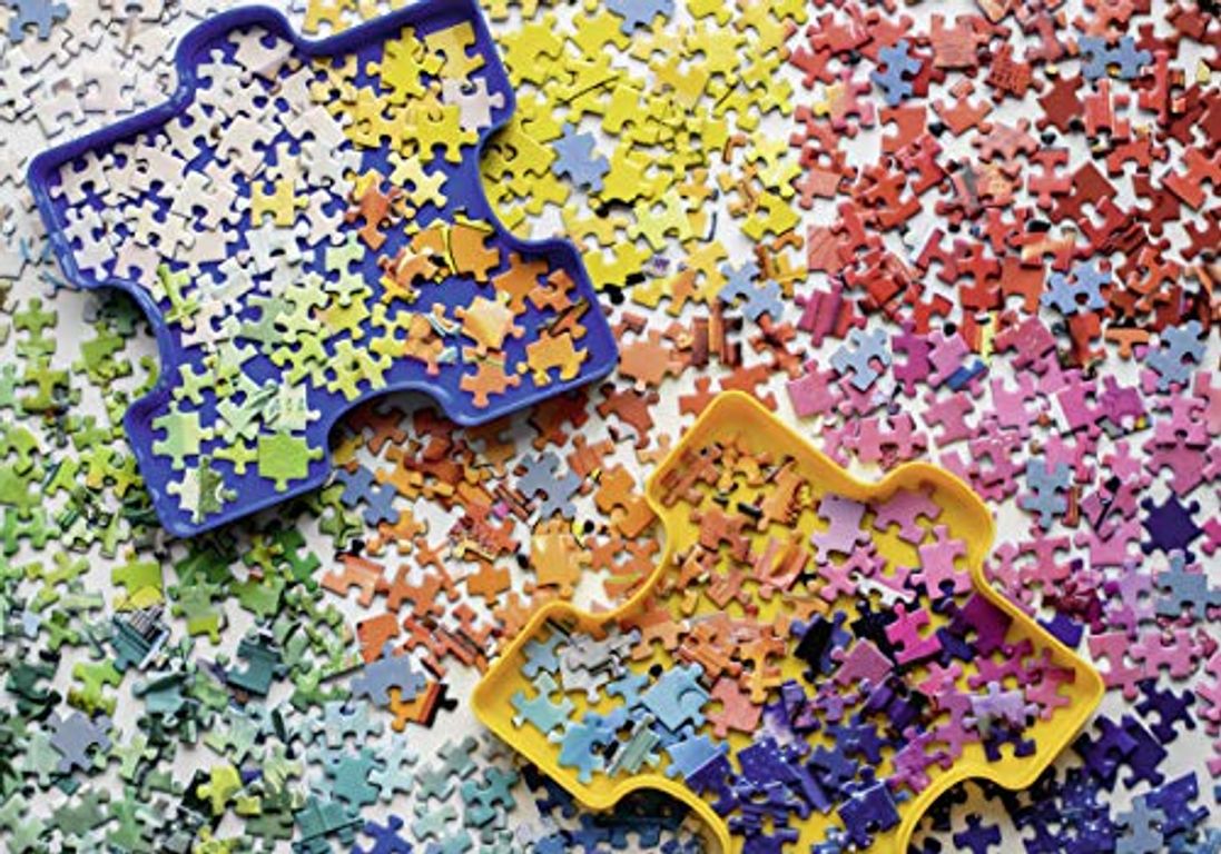 Viele bunte Puzzleteile