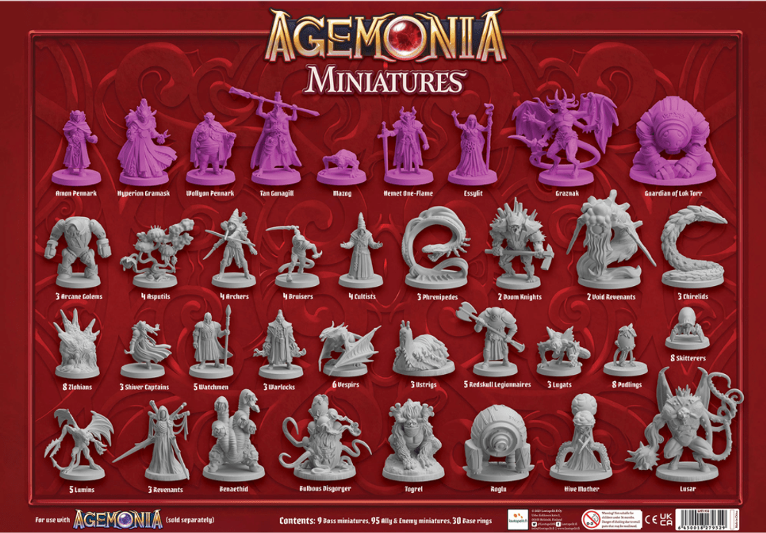 Agemonia: Miniatures Box back of the box