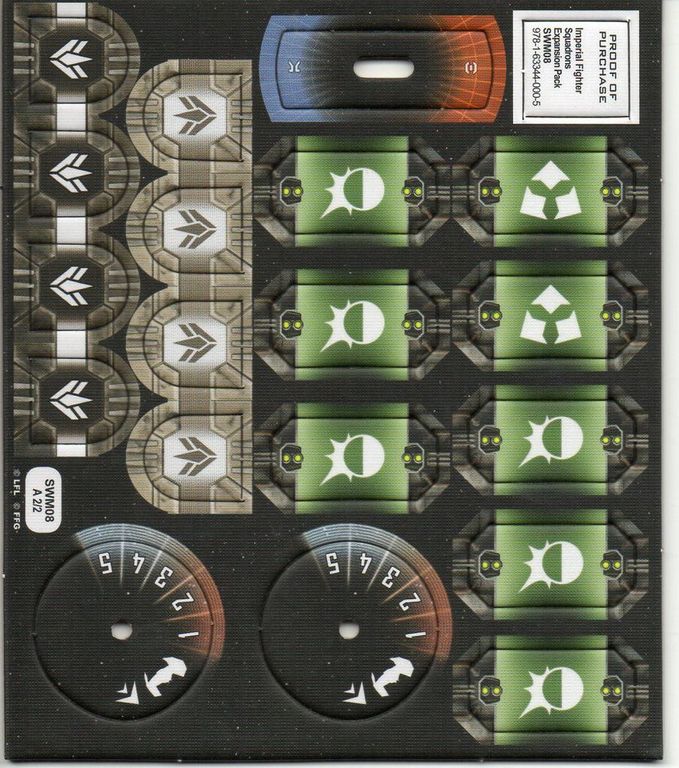 Star Wars: Armada – Pack de expansión Escuadrones de Cazas Imperiales partes