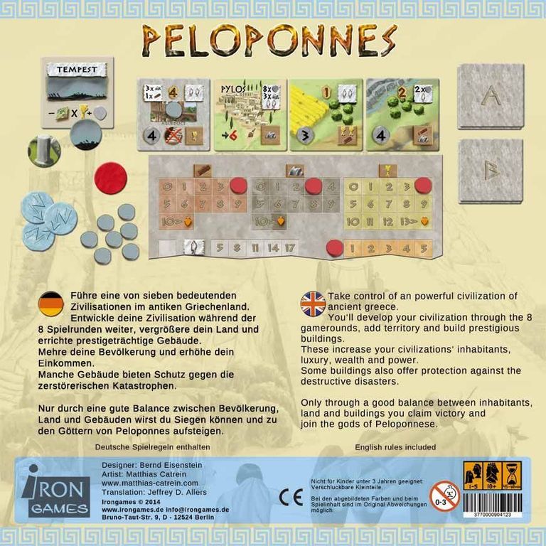 Peloponnes back of the box