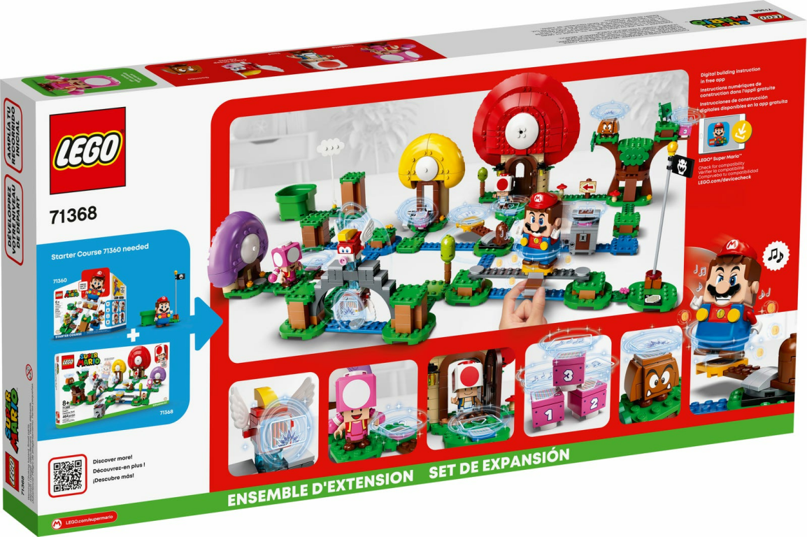 LEGO® Super Mario™ Toads Schatzsuche – Erweiterungsset rückseite der box