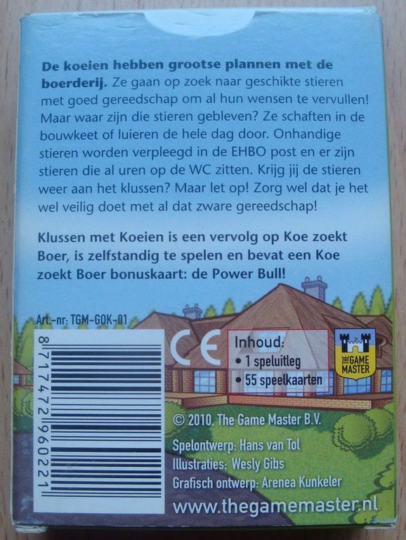 Klussen met Koeien parte posterior de la caja