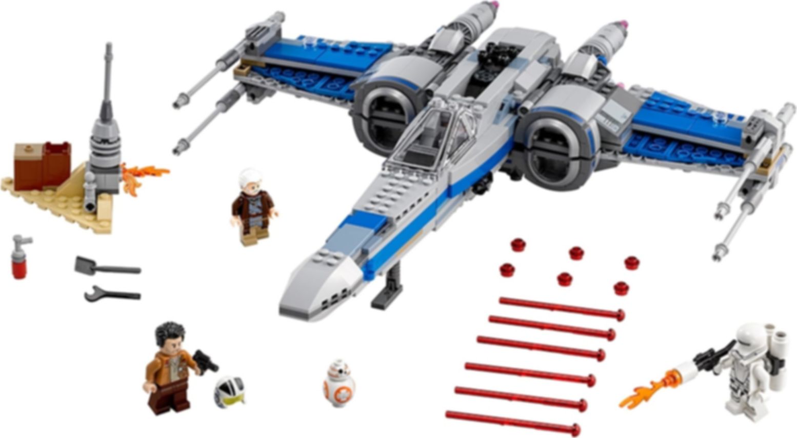 LEGO® Star Wars X-wing Fighter de la Résistance composants