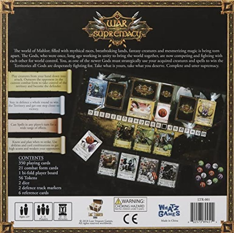 War of Supremacy back of the box