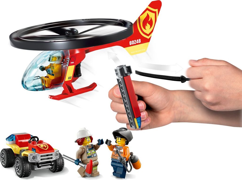 LEGO® City Einsatz mit dem Feuerwehrhubschrauber spielablauf