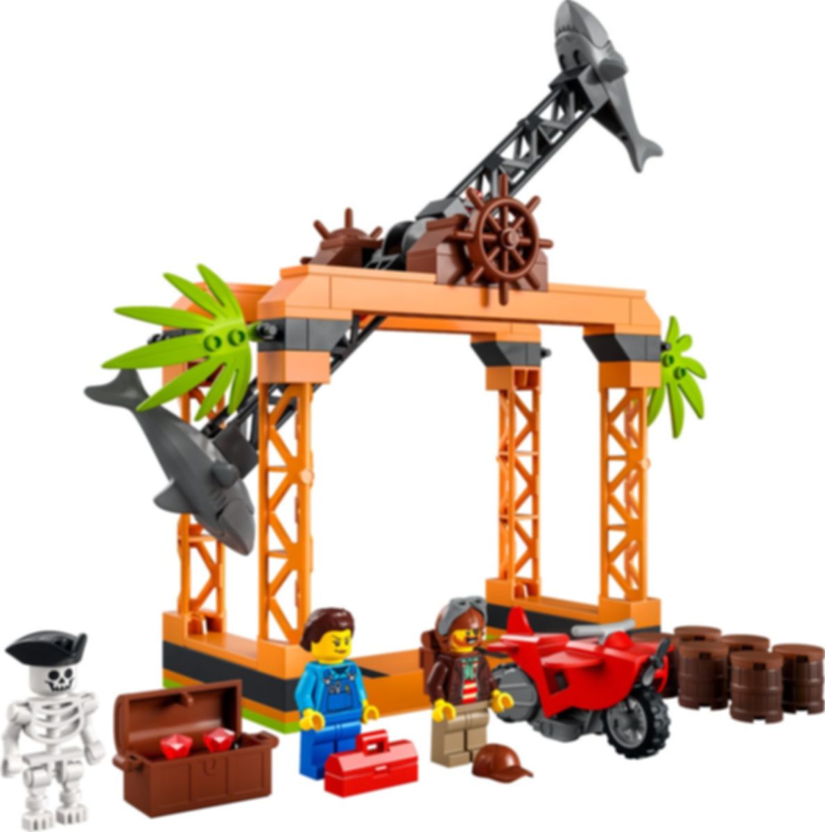 LEGO® City Sfida acrobatica attacco dello squalo componenti