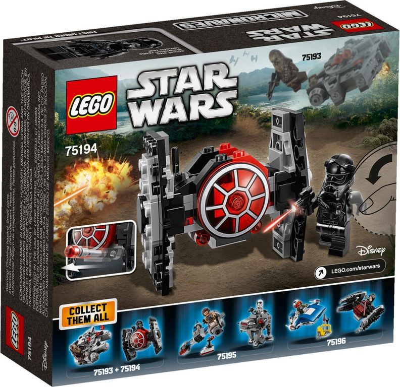 LEGO® Star Wars Microfighter: Caza TIE de la Primera Orden parte posterior de la caja