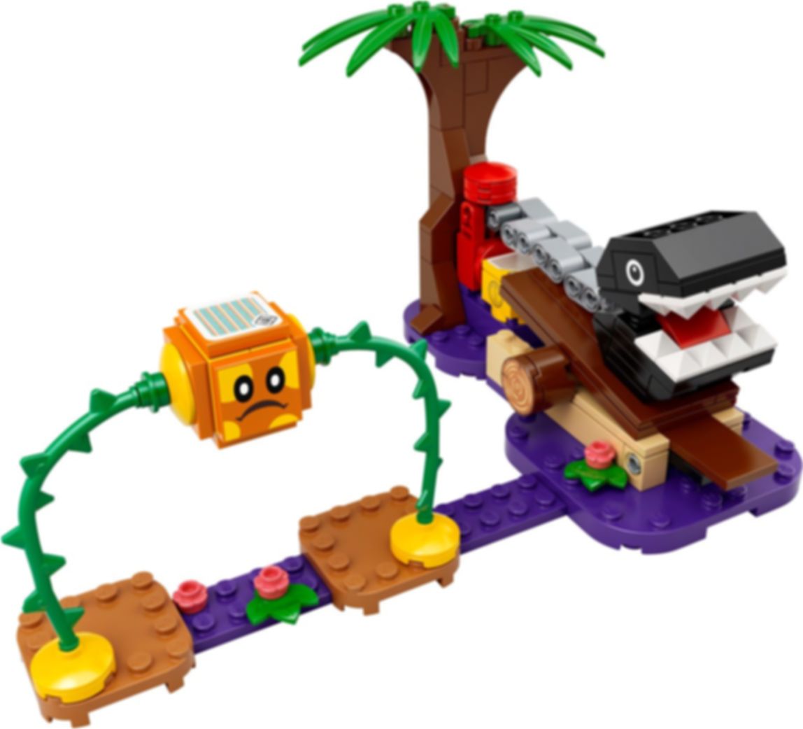 LEGO® Super Mario™ Uitbreidingsset: Chain Chomp-junglegevecht componenten
