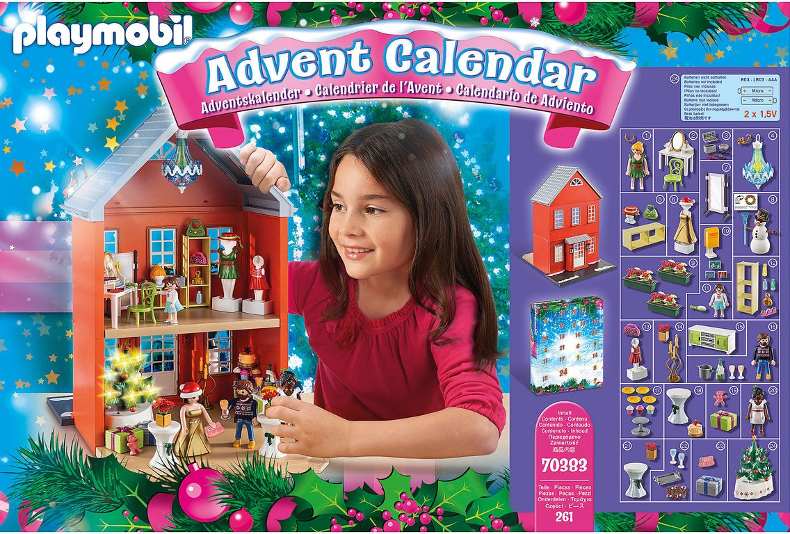 Jumbo Advent Calendar - Family Christmas back of the box