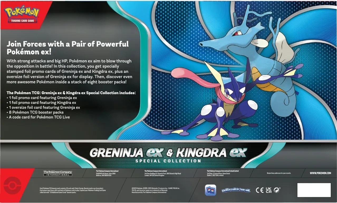 Pokémon - EX Box: Greninja EX & Kingdra EX Special Collection torna a scatola