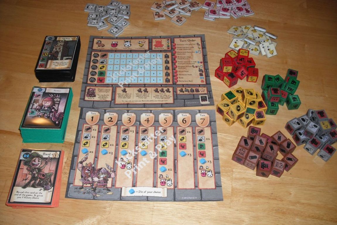 Castle Dice components