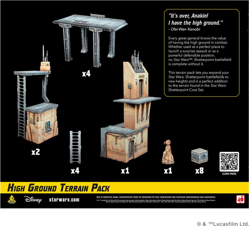 Star Wars: Shatterpoint - High Ground Terrain Pack rückseite der box