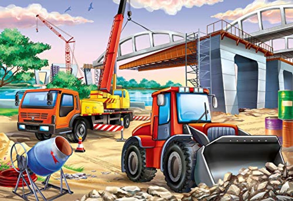 2 Puzzles - Construction & Cars