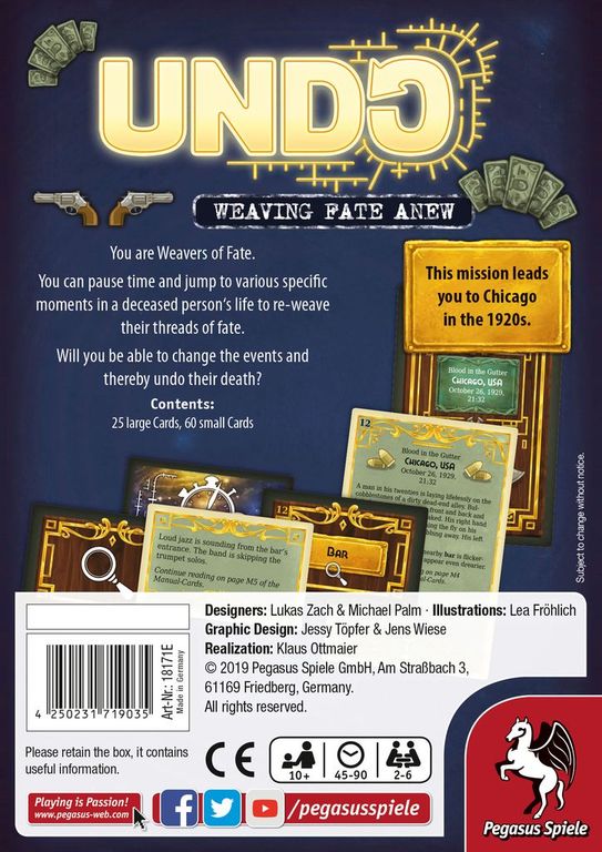 Undo: Blood in the Gutter back of the box