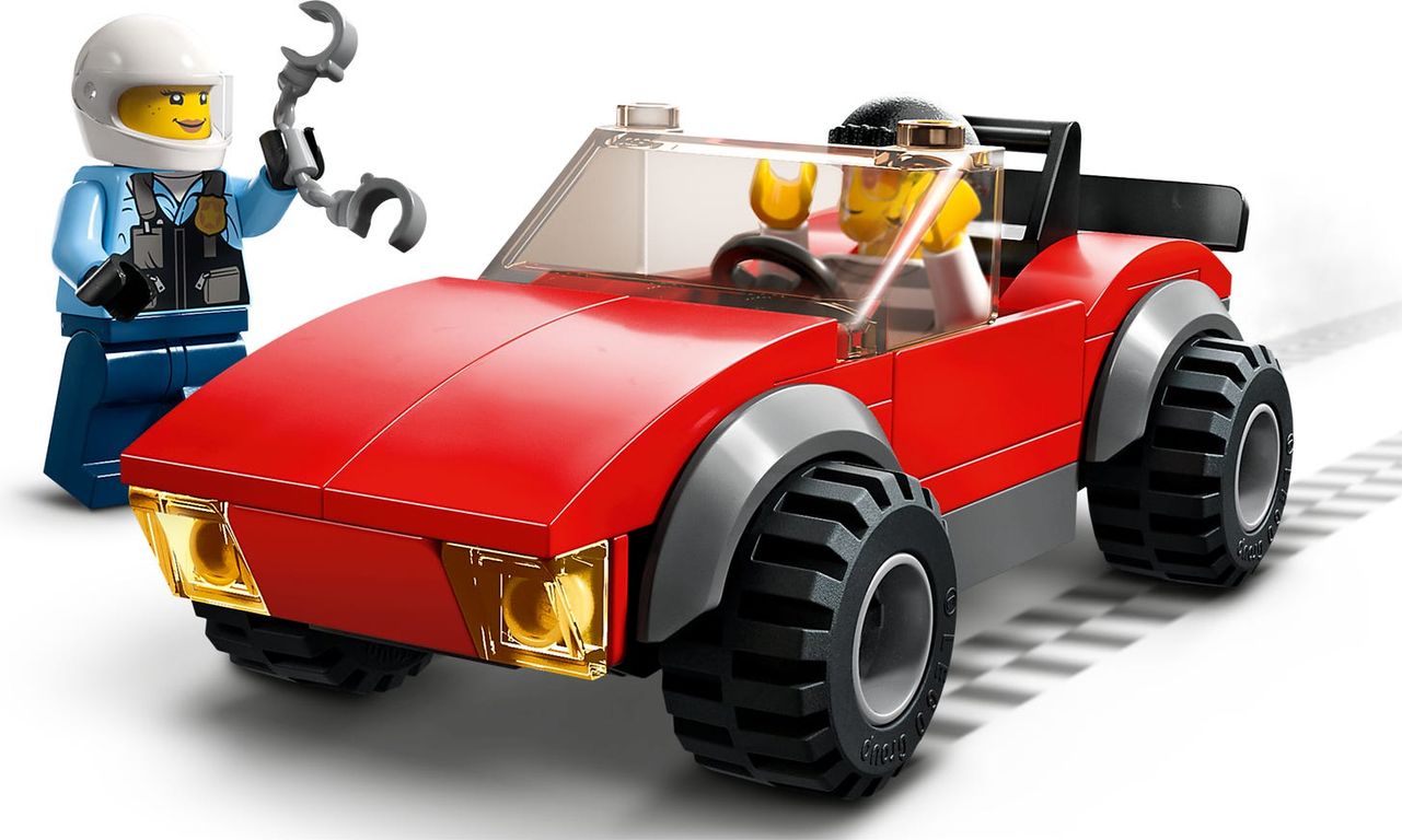 LEGO® City Achtervolging auto op politiemotor componenten