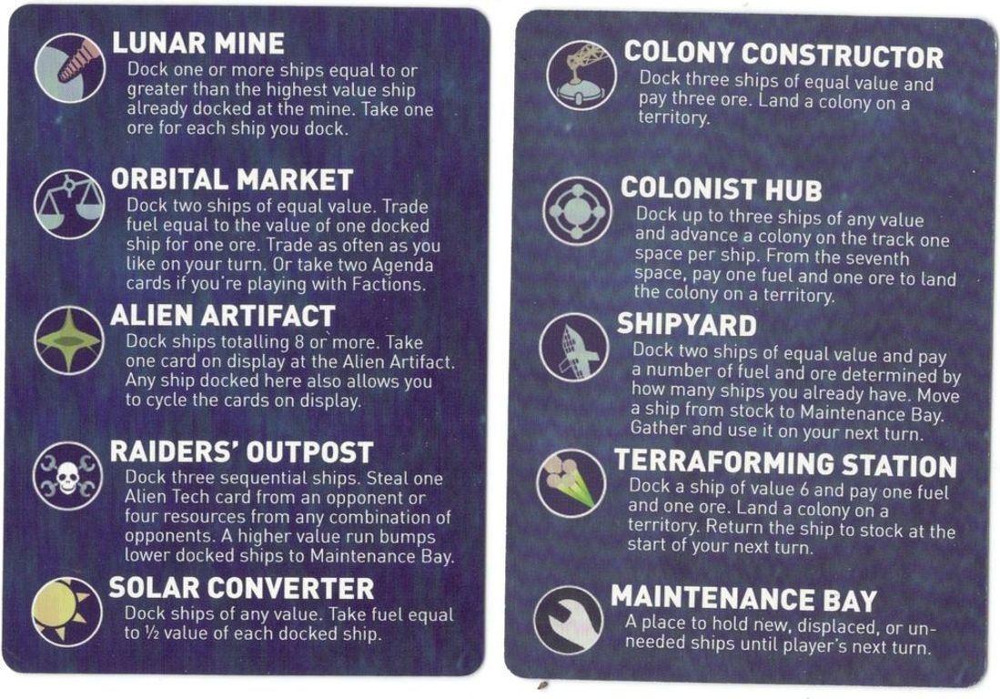 Alien Frontiers: Expansion Pack #2 cards