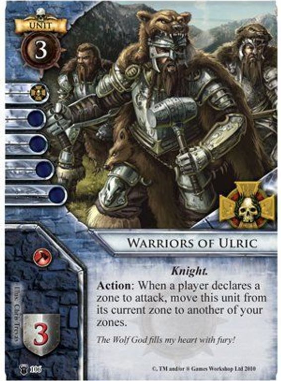 Warhammer: Invasión - Sol Sangrante Warriors of Ulric carta