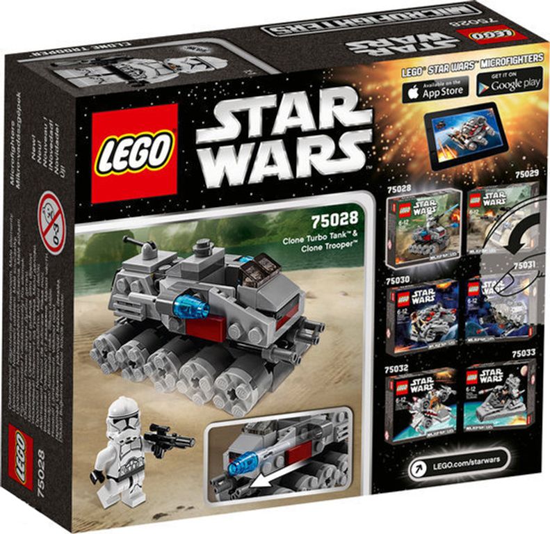 LEGO® Star Wars Clone Turbo Tank back of the box