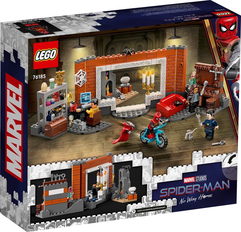 LEGO® Marvel Spider-Man bij de Sanctum uitvalsbasis achterkant van de doos