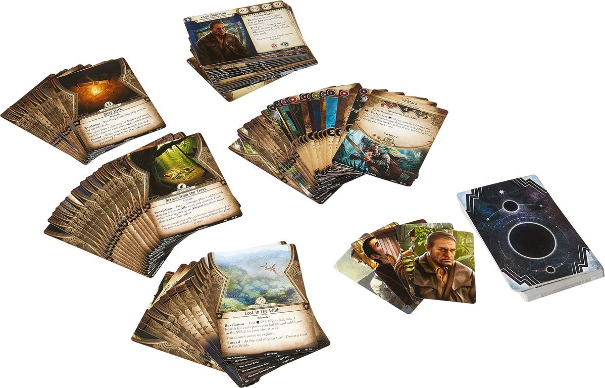 Arkham Horror: El Juego de Cartas – La Era Olvidada: Expansión cartas