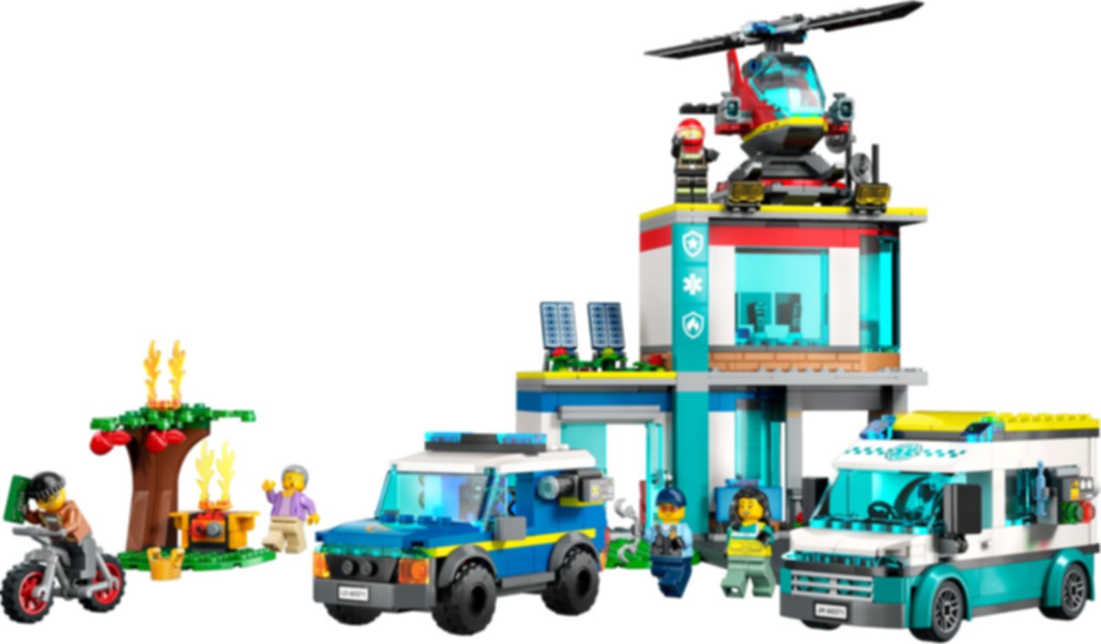 LEGO® City Le QG des véhicules d’urgence composants