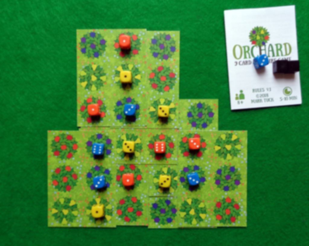 Orchard: Jeu de 9 cartes solitaire composants