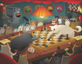 Exploding Kittens: Cats Playing Chess