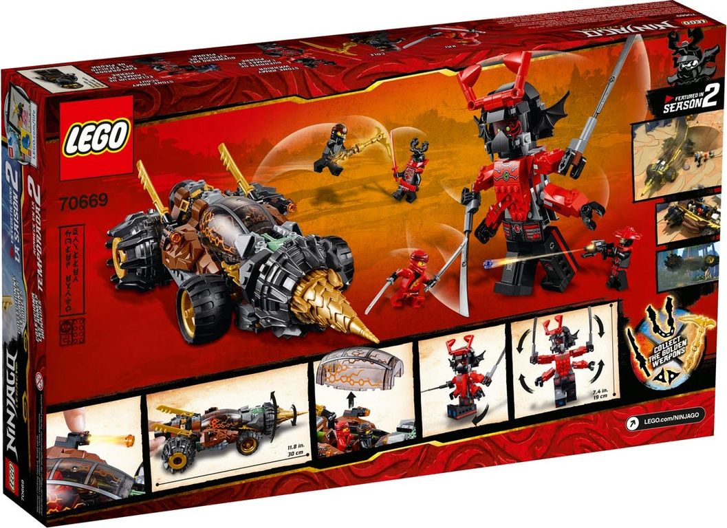 LEGO® Ninjago Perforadora de Cole parte posterior de la caja